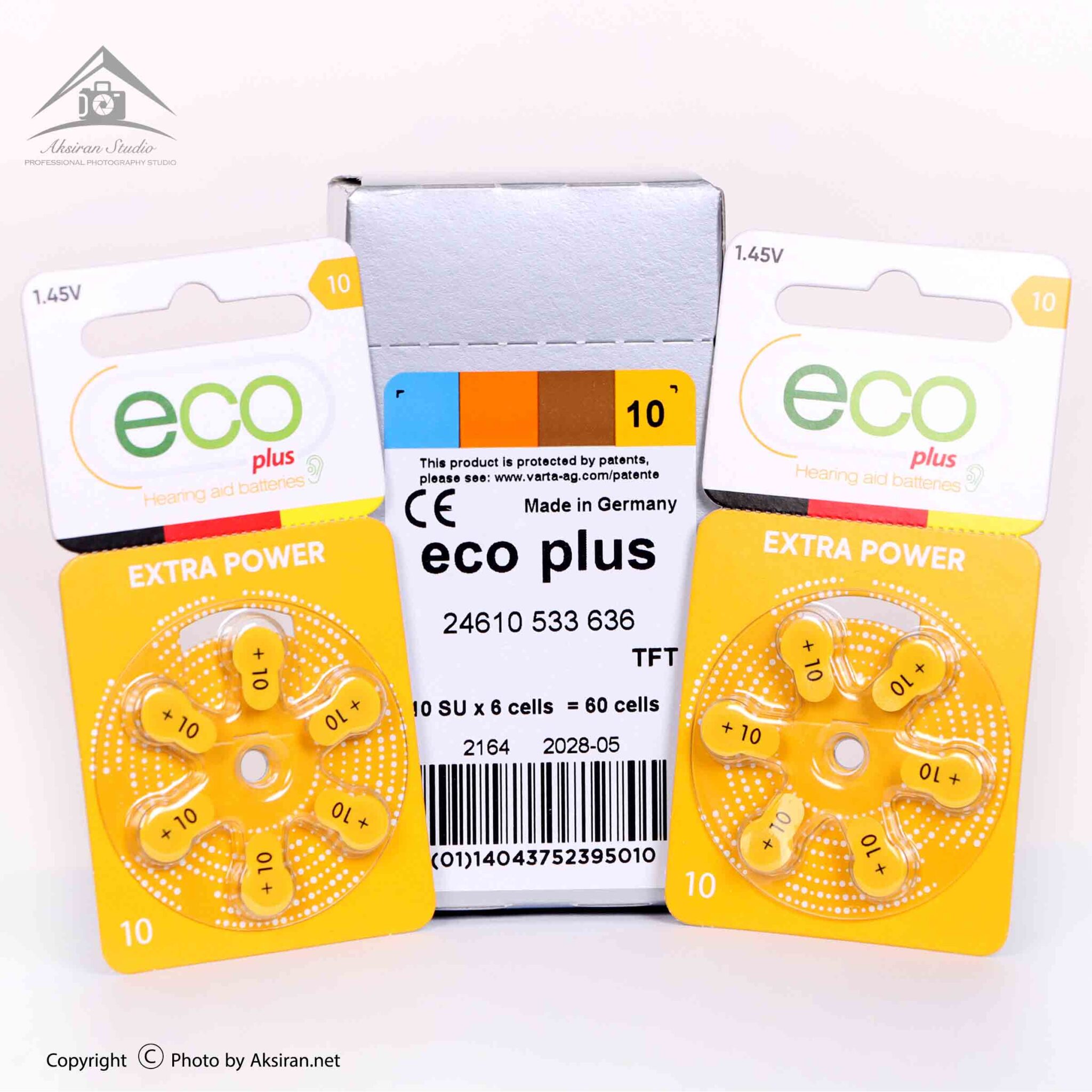 ECO-Plus-Hearing-Aid-10-Battery-2048x2048 باتری سمعک اکو پلاس کد 10 بسته 6 عددی - تصویر 1